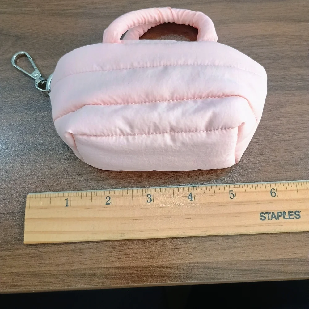 Pink Quilted Key & Card Holder